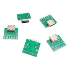 5/10/20pcs USB Type-C Female Test PCB Board Adapter Type C 6Pin 2.54mm Connector Socket For Data Line Wire Cable Transfer