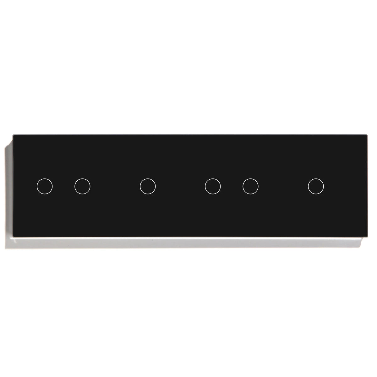 BSEED Touch Switches 1/2/3Gang 1Way Wall Light Switches Blue LED Backlight Glass Sensor Screen Home Switches Black EU Standard
