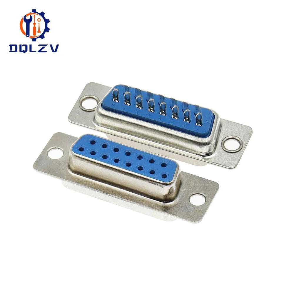 5PCS D-SUB 9 15 25 37 Pin Male Female Solder Type Connector DIP Straight Mount Serial Port Adapter 2 Rows DB9 DB15 DB25 DB37