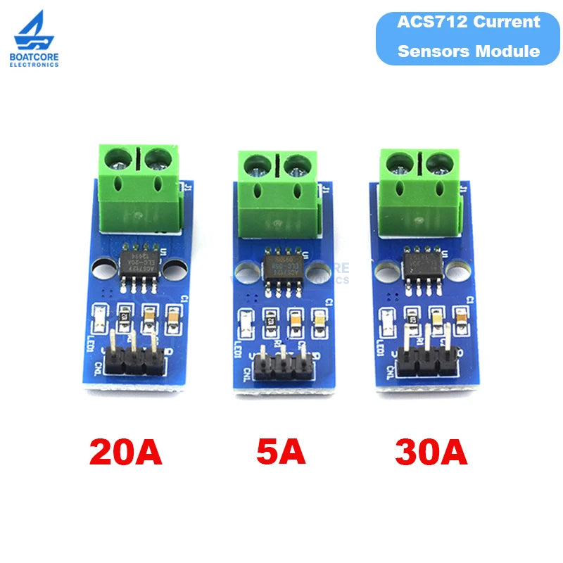1/3/5/10PCS ACS712 5A 20A 30A Hall Effect Current Sensor Module AC DC Current Measurement Board for Arduino
