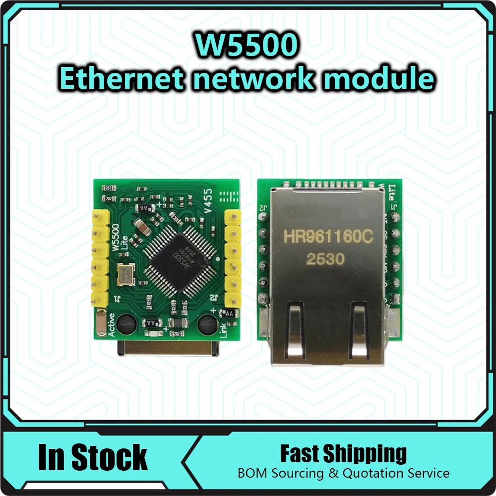 USR-ES1 W5500 W5100 Ethernet Network Module Hardware SPI to LAN/ Ethernet TCP / IP 51 / STM32 Microcontroller Program Over