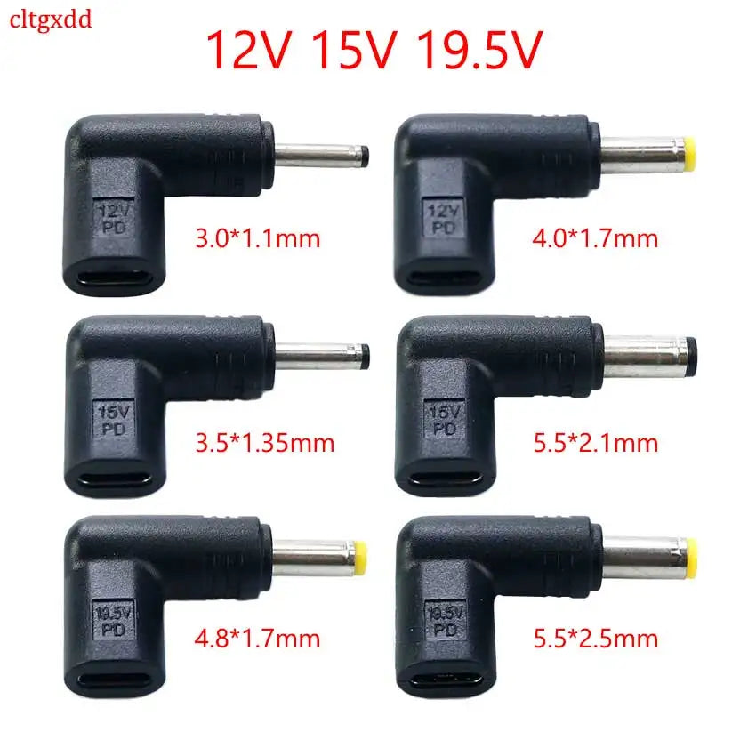 USB C PD to DC Power Connector Universal 12V 15V 19.5V Type C to DC Jack Plug Charging Adapter Converter for Tablet Router