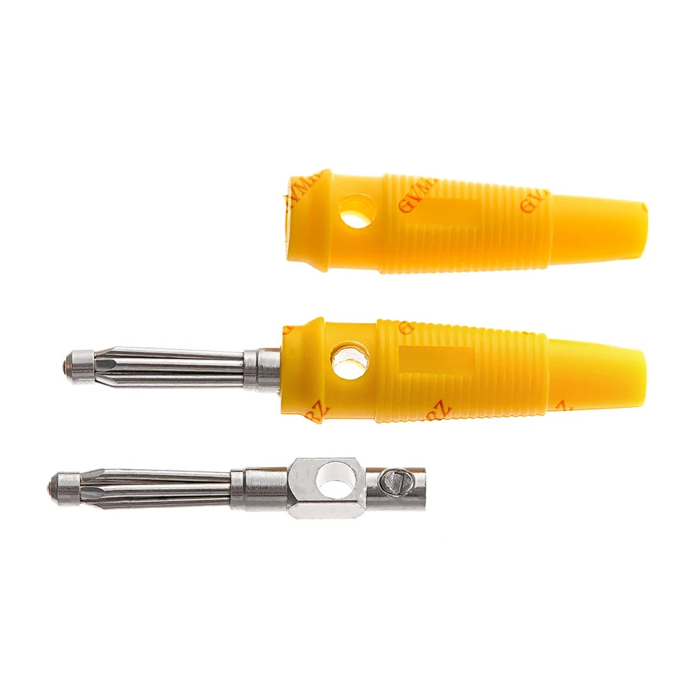 5PCS 4mm 32A High Current Solderless Screw Side Stackable Banana Plug Connector 32A 4mm