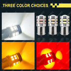 2/4 PCS P21W 1156 BA15S 1157 BAY15D LED Bulbs For Car Trun Signal Parking Brake Lights 12V 24V 3030-24SMD 6500K White Red Amber