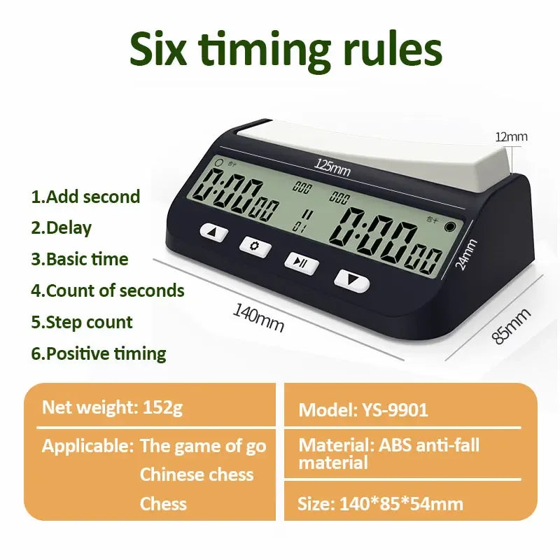 YS9901/YS902 Multipurpose Portable Professional Chess Clock Digital Chess Timer Game Timer