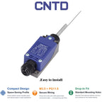 CNTD CZ-8169N 10A IP67 Spring Rod Vertical Limit Switch 250VAC 1NO 1NC SPDT Zinc Alloy Industrial Automation