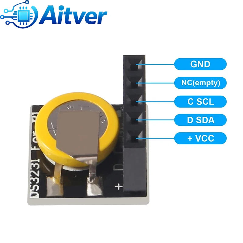 DS3231 High Accuracy RTC Module 3.3V 5V Real Time Clock for Arduino Raspberry Pi ESP32 DIY Projects