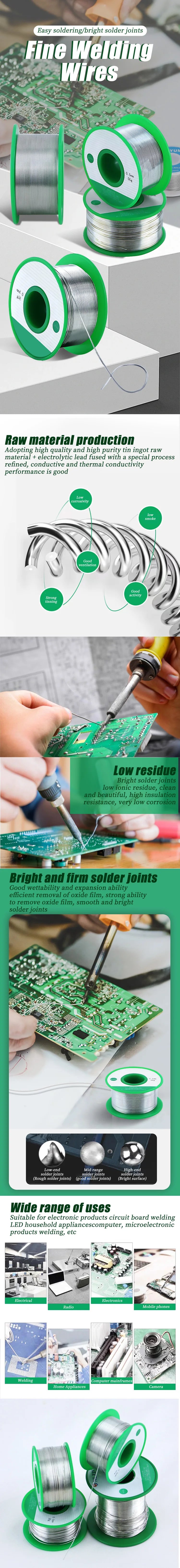 30-250g Rosin Core Tin Solder Wire Electronic Soldering Wire Multipurpose Welding Wire Flux Iron Wire Reel Household Tool