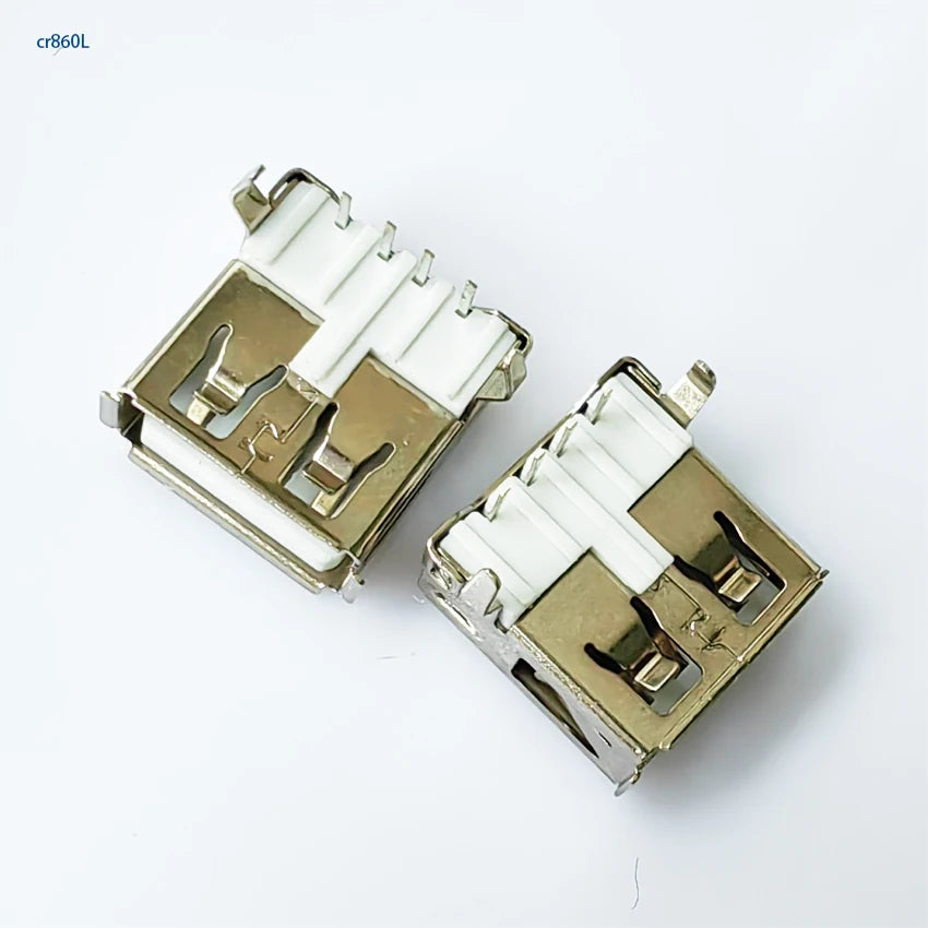 10/30/50PCS USB 2.0 4Pin A Type Female Socket Connector G54 2 Feet 90 Degree Data Transmission Charging
