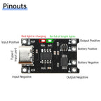 2 In 1 TP4056 Li-ion Battery Charging Module DC 4-8V 1.2A Battery Charging Board Module Type C Charging Protection