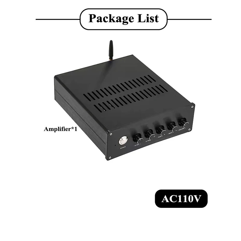 Hifi Dual TPA3255 High Power Dightal Audio Amplifier Bluetooth 5.1 PCM5102 Independent Decoding 2.1Home Desktop Amp 300W×2+600W