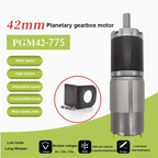 Max 200KG 42GP-775 Metal Planetary Geared DC Motor 12V~24V/1351RPM~7RPM High Torque and Forward/Reverse PWM Speed Regulation