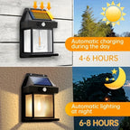 Solar Wall Lights Outdoor Tungsten Waterproof Wireless Motion Sensor Security Lamps Dusk to Dawn Lighting for Garden 1~8PCS 2026