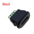 5pc 5/6Pin USB-C Type Waterproof USB 5A Connector Direct Compression Female Base Socket Charging Interface Tail Plug Interface