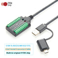 Industrial Grade USB to RS232/485/422/TTL Isolated Converter with FT232RL USB-C to RS232 Serial Cable with FTDI Chip