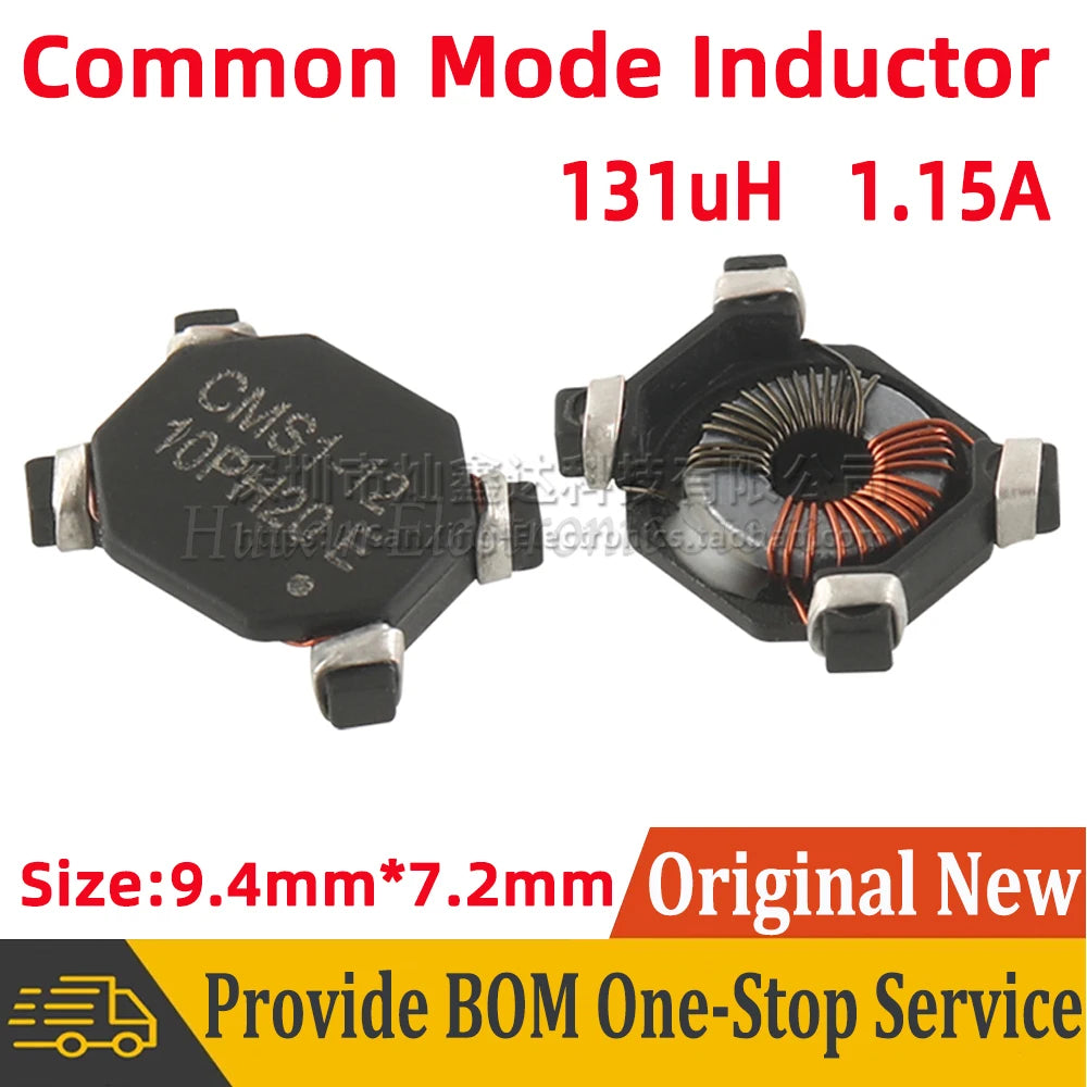 5pcs CMS1-12-R SMT Common Mode Choke Coil Inductor Inductance 131uH 1.15A EMI Filter Coil Magnetic Ring Switching Power Supply