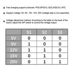 PD Trigger Module Type-C 5V 9V 12V 15V 20V Adjustable Decoy 100W Plug And Play No Soldering For Fast Charging DIY Electronics