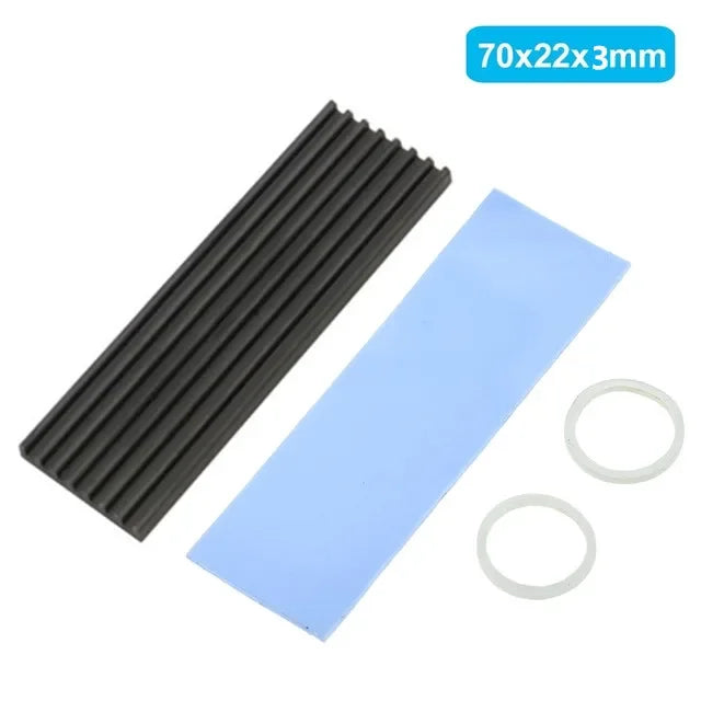 Aluminum Cooling Heatsinks Thermal Pads Heat Dissipation Radiator Thickness 3mm 6mm for M.2 NGFF SATA PCI-E NVME M2 SSD Heatsink