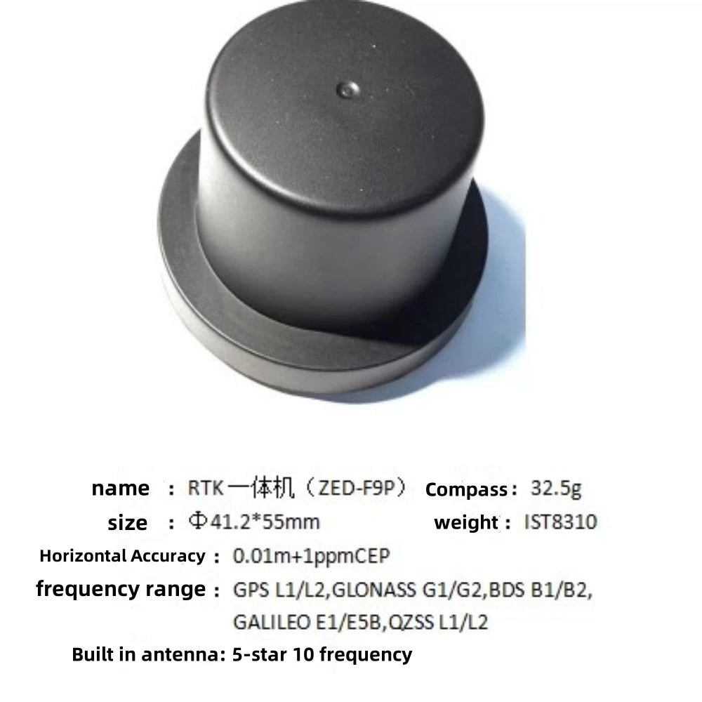 NCZOBOE Rtk All-In-One Device Zed-F9P Um980 Ist8310 Compass Gps Integrated Gnss Module