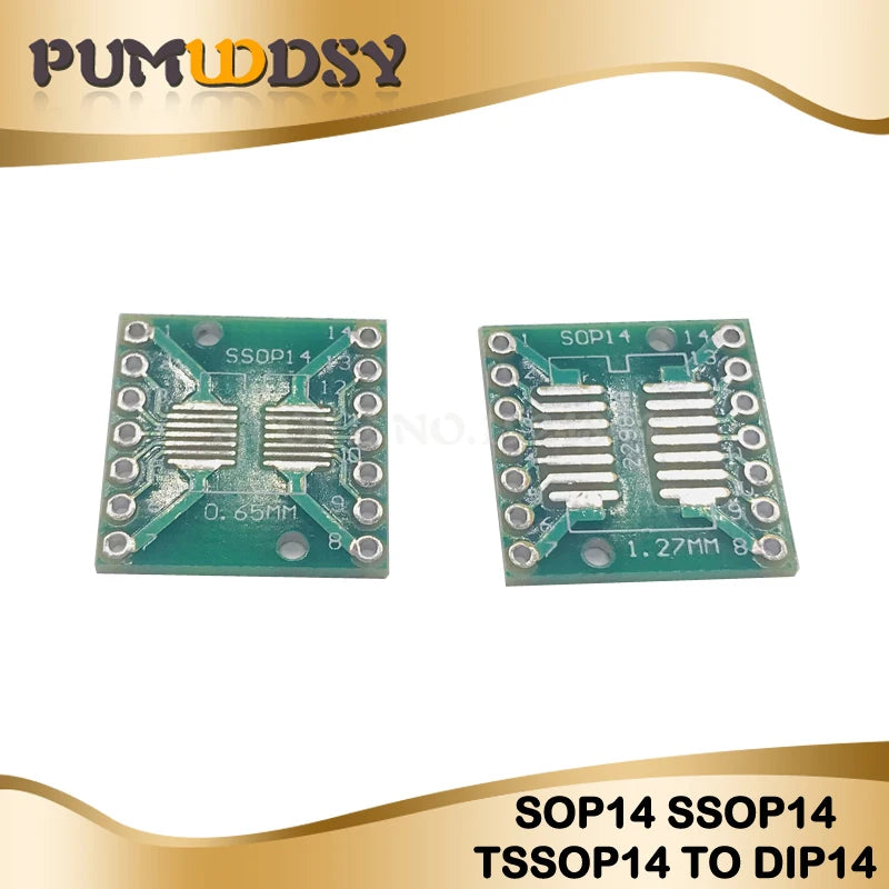10PCS PCB Board SMD Turn To DIP 0805 0603 0402 SOT23 SOP MSOP SSOP TSSOP 8 10 14 16 20 24 28 SMT To DIP Adapter Converter Plate