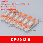 Wiring Terminal Quick Press Type Electrical Docking 2-12 Pin Screw Fixing Compact Wire Connector Push-in Type Terminal Block
