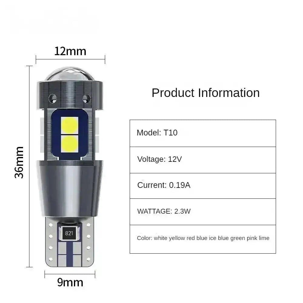 Car Interior Light Clearance Lights T10 W5W 168 192 Led Tail Lights 3030 10SMD 12V Auto Lamp CANBUS Car Marker Parking Bulbs