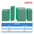 4PCS-40PCS Universal PCB Prototype Board Green Double Sided 2x8 3x7 4x6 5x7 7x9CM Protoboard Breadboard DIY Electronic Kit