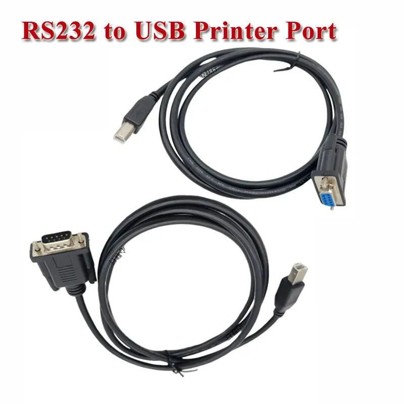 RS232 to USB Printer Port Data Transfer Cord DB9 to USB Type B Port Connector Cable DB9 to USB Square Port Serial Wire 0.3-5M