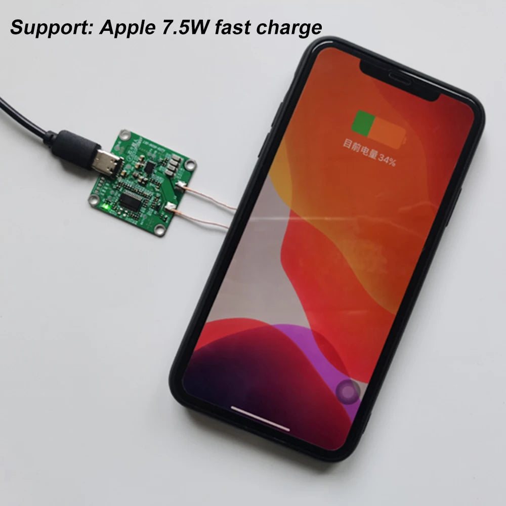 TYPE-C 20W High Power Fast Charging Wireless Charger Transmitter Module Partition 0-10MM