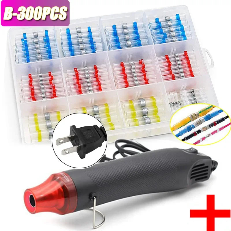 50-1200PCS Heat Shrink Tubing Wires Cable Sleeves Waterproof Solder Seal Wire Connector Electric Cable Protection with Heater