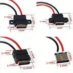 1-10PCS Type C 2 Pin Waterproof Female USB C Socket Port With Screw Hole Fast Charge Charging Interface USB Connector With Cable