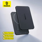 Baseus 5000mAh Magnetic Power Bank 22.5W USB-C & 7.5W/15W Wireless Charging 6.9mm Card-Slim NFC Battery Monitoring for iPhone 17