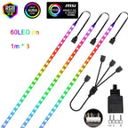 WS2812b ARGB LED Strip Light Addressable Rainbow Light Digital 5V 3pin Header PC Case Asus Aura Sync RGBIC Fusion MSI Mystic