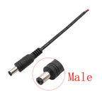 5/10Pcs Black 5.5 x 2.1mm DC Plug Jack Connector Cable Pigtail 12V Male Female 5.5*2.1 DC Adapter for 5050 3528 LED Strip Light