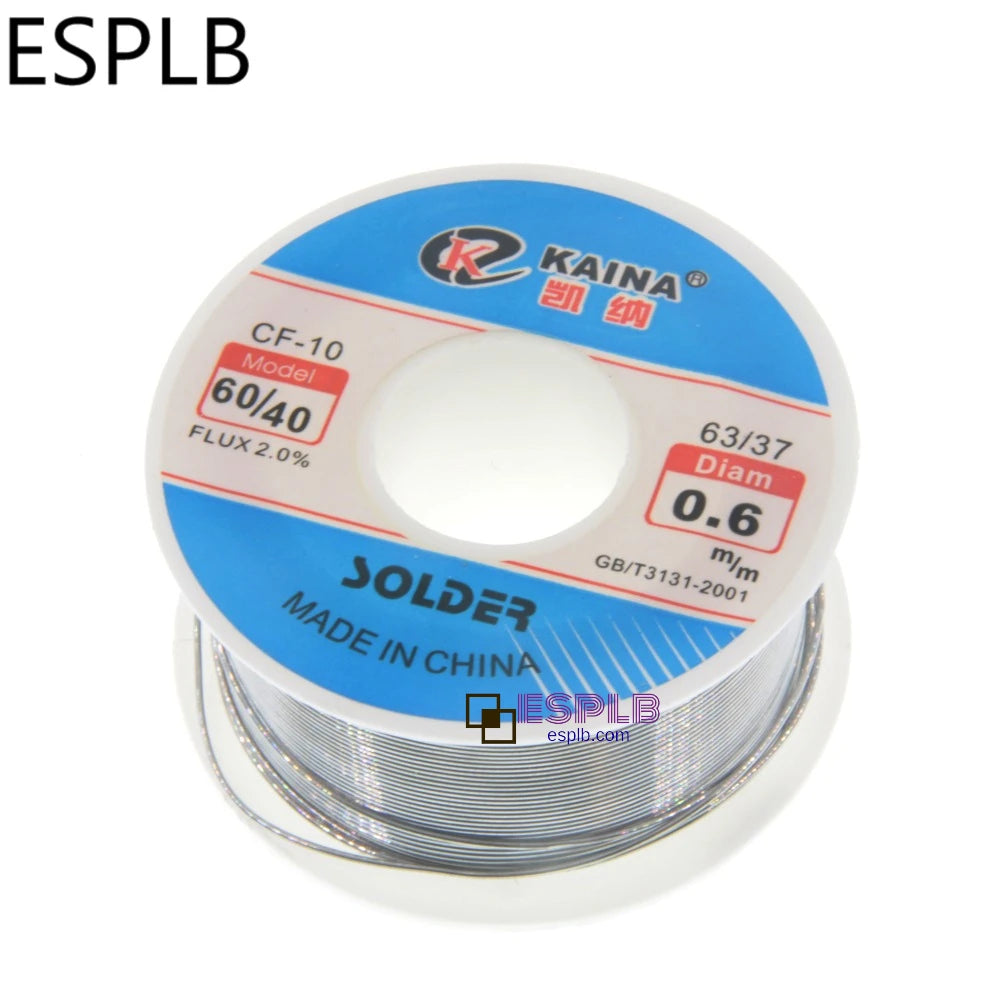 ESPLB CF-10 60/40 50g/100g Solder Wire Tin Flux 2.0% Welding Solding Core High Brightness Rosin 0.5/0.6/0.8/1.0/1.2/1.5/2.0mm