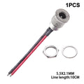 DC099 5.5 x 2.1mm/5.5x2.5mm DC power outlet male female connector adapter with 10cm/20cm Cable  5.5*2.1