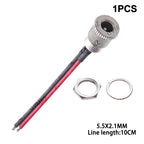 DC099 5.5 x 2.1mm/5.5x2.5mm DC power outlet male female connector adapter with 10cm/20cm Cable  5.5*2.1
