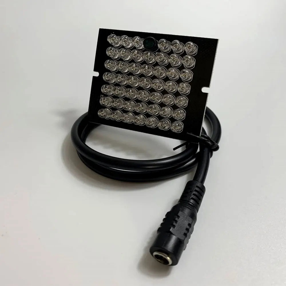 Invisible 940nm 48 LED Array IR Illuminator Lamp Board Light IR Sensor 30ft Range 90deg 12V DC Cable for CCTV Security Camera