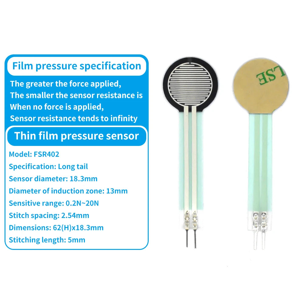 FSR400 FSR402 FSR406 Force Sensitive Resistor 0.5 inch For Arduino compatible Force Sensing Resistor