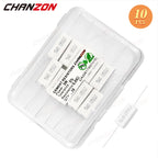 10Pcs 5W 5% Cement Wirewound Resistors 0.1 0.22 0.33 0.47 0.5 10 50 100 330 1K 10K Ohms 5Watt Fixed Wire Wound Ceramic 5 W Watt