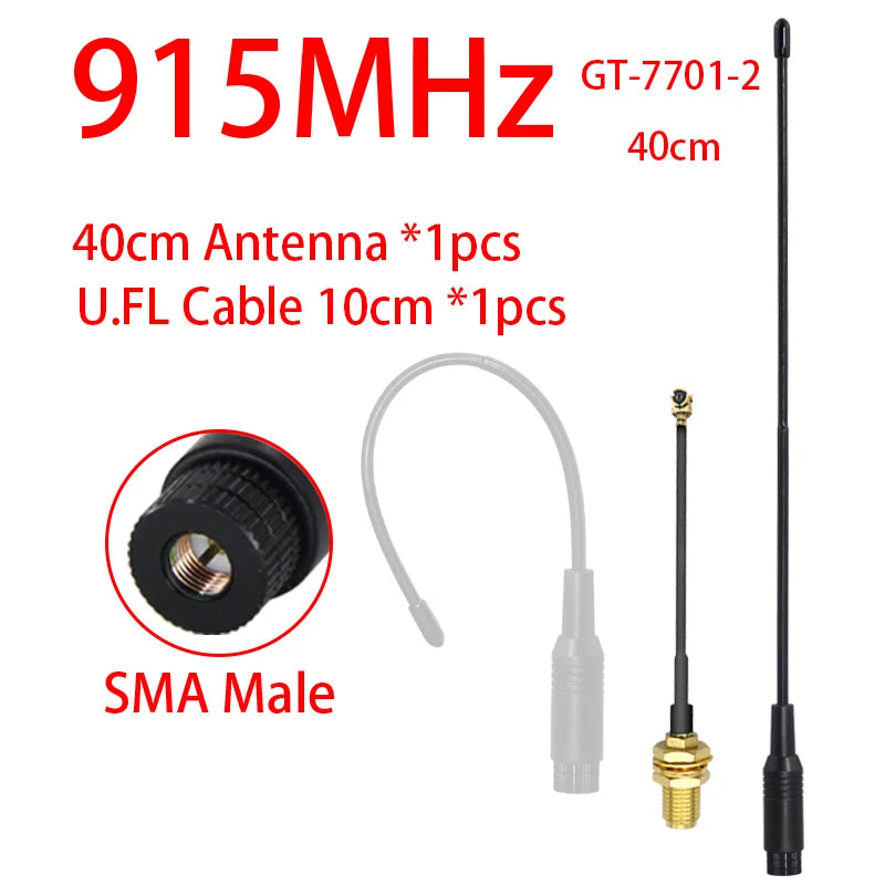 GIZONT LoRa 915MHz Soft Antenna 17CM 902-928MHz SMA Flexible Whip Antenna 20CM For MeshTastic LoRaWan ESP 32 Teletransmission