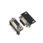 5/10PCS DR15 Female/Male Right Angle Welded D-Sub 15 Pin Connector RS232 Connector 90 Degree Bent Needle DB15
