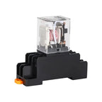 10PCS Intermediate Relay Miniature Control Small With Base Socket Copper Coil DC 12V 24V AC 110V 220V HH52P/53P/54P HH62P HH63P