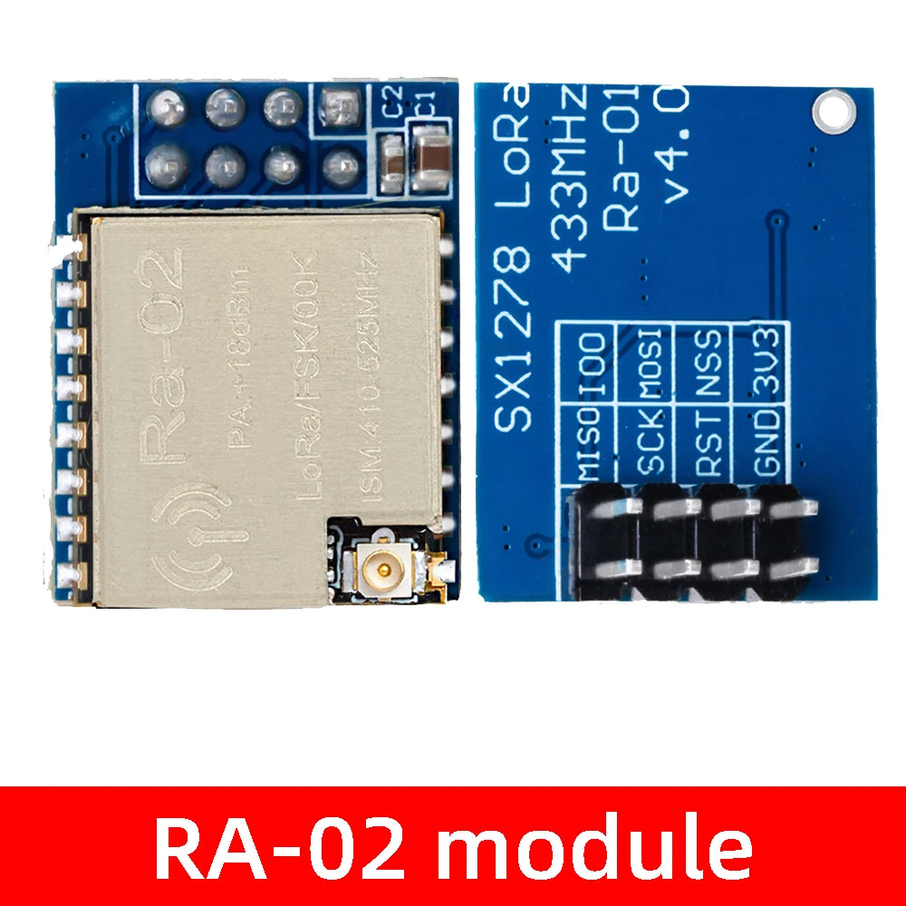 LoRa SX1278 RA-01/RA-02 Spread Spectrum Wireless Module, 433 MHz Wireless Serial Port, SPI Interface with Antenna, Designed