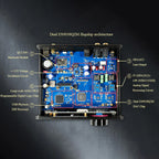 Lossless HIFI Audio Decoder 2pcs ES9038Q2M DAC DSD256 384KHz Lossless Decoding Music Player QCC3095 Bluetooth 6.2 AMANERO Module