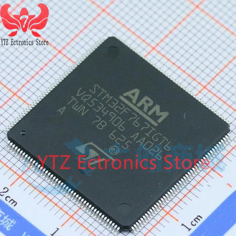 100%New&Original STM32F767IGT6 ARM® Cortex®-M7 STM32F7 Microcontroller IC 32-Bit Single-Core 216MHz 1MB (1M x 8) FLASH 176-LQFP