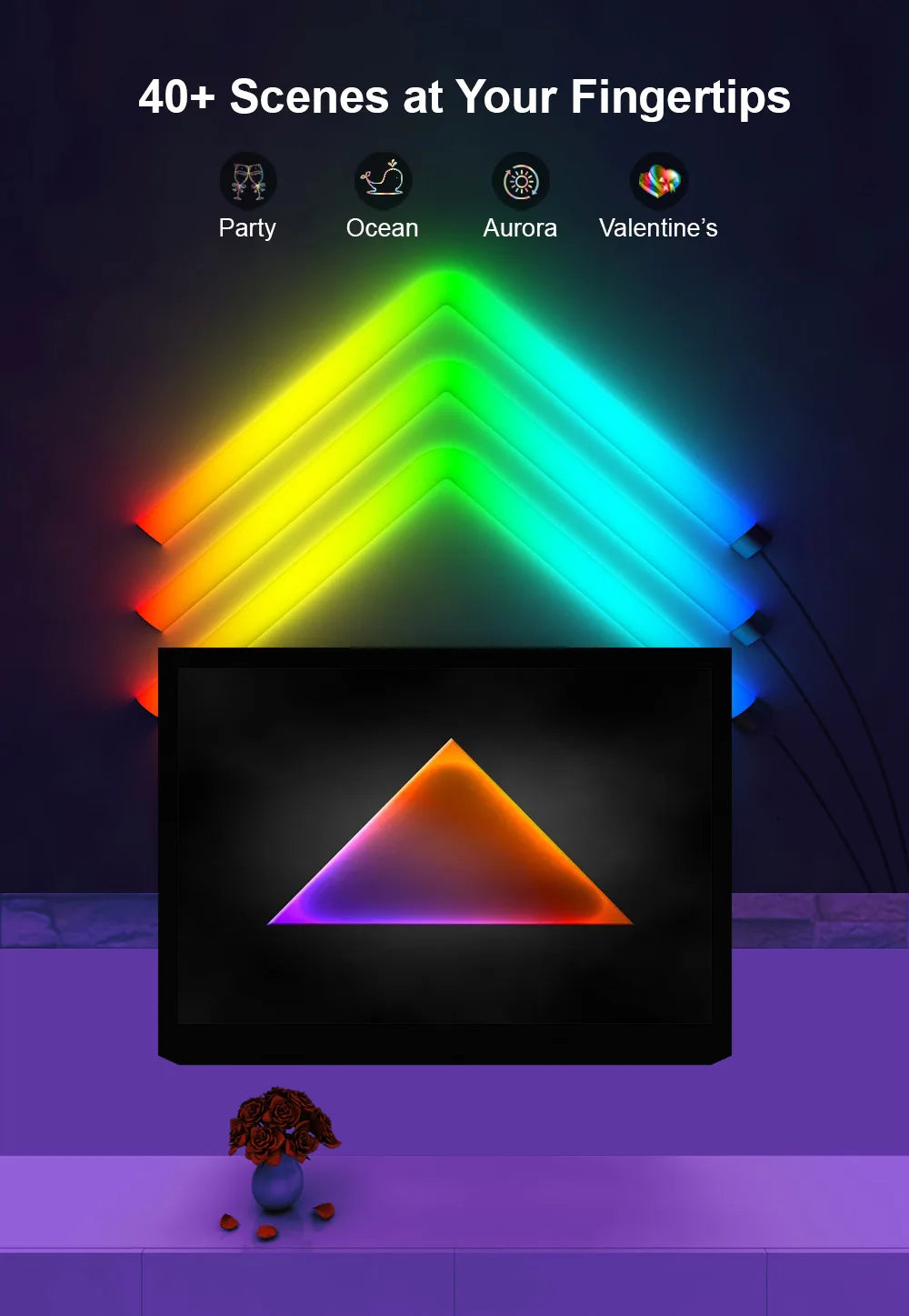 DC12V Creative BT/TUYA WiFi Splicable Remote Control Bedside Indoor Smart RGB Graffiti Net Red Atmospheric Wall Lamp