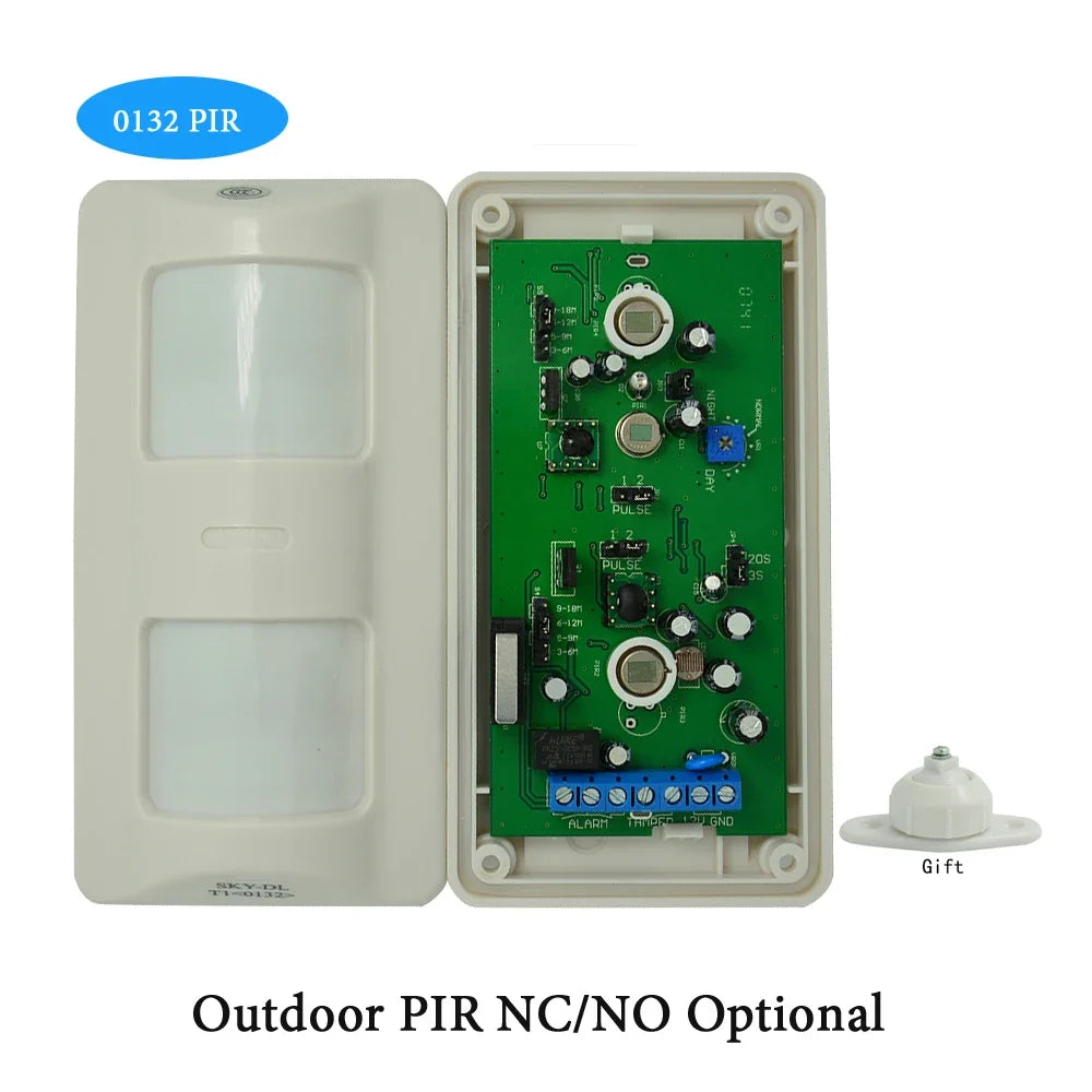 1Pcs Outdoor Pet Friendly Infrared Sensor And Microwave Detector Home Security Burglar Alarm Passive Detector Wire Waterproof