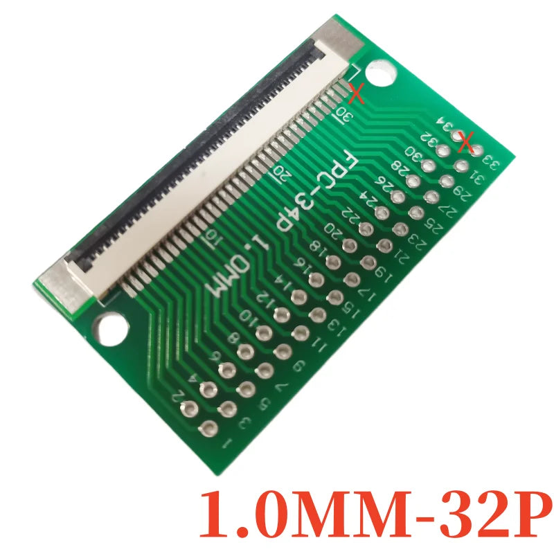 FPC FFC Flexible Cable Adapter Board 1.0mm Pitch Connector SMT to 2.54mm 4/5/6/7/8/9/10/12/14/15/16/18/20/22/24/26/28/30/32/40P