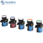 22mm LA36M Momentary Push Button Switch with LED Light 12v 24v 220v Latching Illuminated Push Button Switches On Off VaneAims